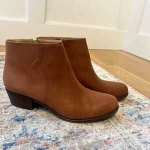 Lucky Brand Tan Leather Ankle Booties